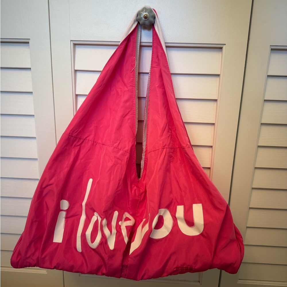 Peace Love World Pink 'I Love You' Tote Duffle Bag